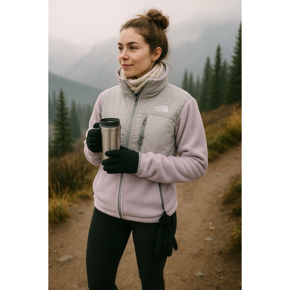 The North Face Denali Jacket Womens S Lilac Softshell Fleece Outdoor Hiker Girl